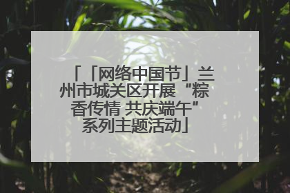 「网络中国节」兰州市城关区开展“粽香传情 共庆端午”系列主题活动