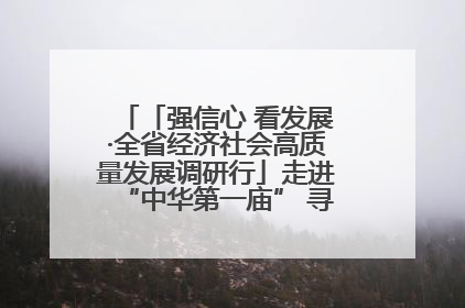 「强信心 看发展·全省经济社会高质量发展调研行」走进“中华第一庙” 寻根伏羲 祭祖龙城