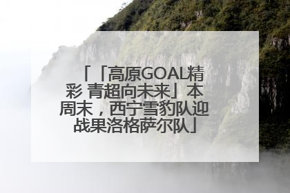 「高原GOAL精彩 青超向未来」本周末，西宁雪豹队迎战果洛格萨尔队