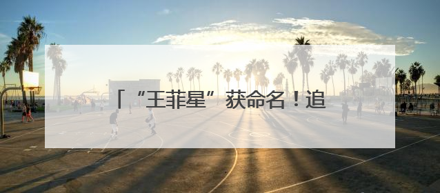 “王菲星”获命名！追的星真的成了天上的星
