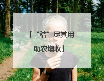 “秸”尽其用 助农增收