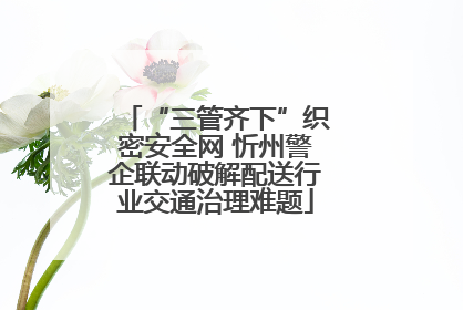 “三管齐下”织密安全网 忻州警企联动破解配送行业交通治理难题