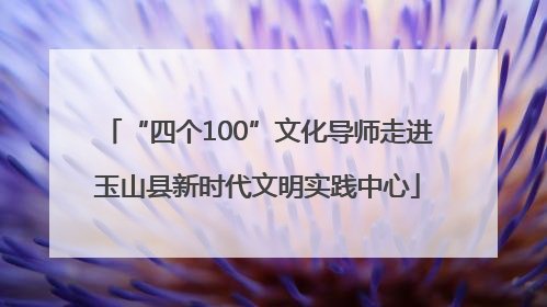 “四个100”文化导师走进玉山县新时代文明实践中心