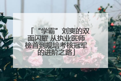 “学霸”刘爽的双面闪耀 从执业医师榜首到规培考核冠军的进阶之路