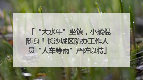“大水牛”坐镇，小撬棍随身！长沙城区防办工作人员“人车等雨”严阵以待