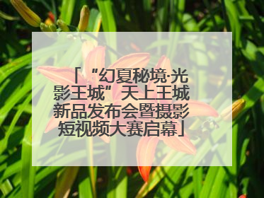 “幻夏秘境·光影王城”天上王城新品发布会暨摄影短视频大赛启幕