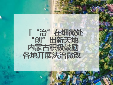 “治”在细微处 “创”出新天地 内蒙古积极鼓励各地开展法治微改革 小创新