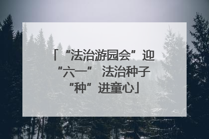 “法治游园会”迎“六一” 法治种子“种”进童心