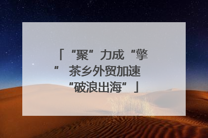 “聚”力成“擎” 茶乡外贸加速“破浪出海”