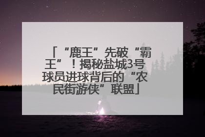 “鹿王”先破“霸王”！揭秘盐城3号球员进球背后的“农民街游侠”联盟