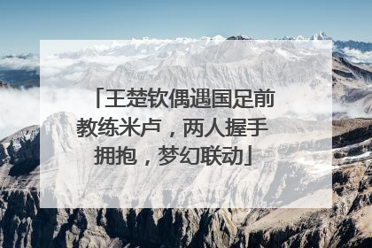 王楚钦偶遇国足前教练米卢，两人握手拥抱，梦幻联动