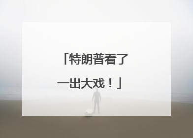 特朗普看了一出大戏！