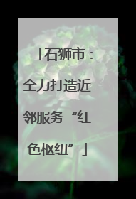 石狮市：全力打造近邻服务“红色枢纽”
