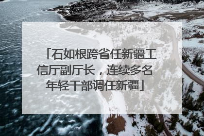 石如根跨省任新疆工信厅副厅长，连续多名年轻干部调任新疆