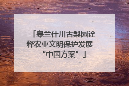 皋兰什川古梨园诠释农业文明保护发展“中国方案”