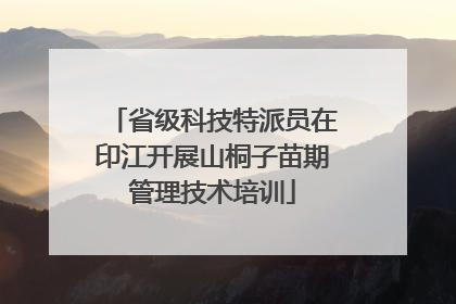 省级科技特派员在印江开展山桐子苗期管理技术培训