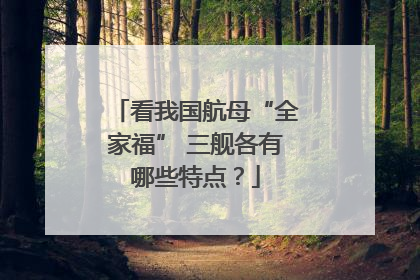 看我国航母“全家福” 三舰各有哪些特点？