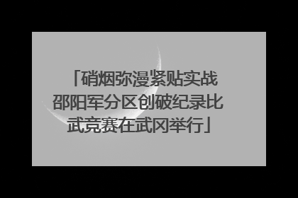 硝烟弥漫紧贴实战 邵阳军分区创破纪录比武竞赛在武冈举行