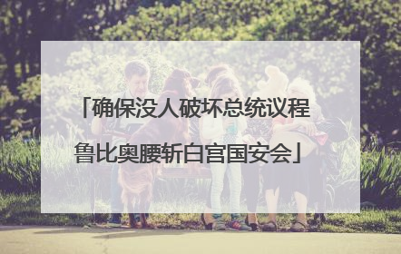 确保没人破坏总统议程 鲁比奥腰斩白宫国安会
