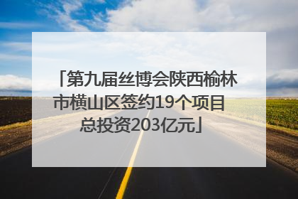第九届丝博会陕西榆林市横山区签约19个项目 总投资203亿元