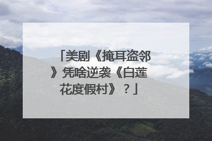 美剧《掩耳盗邻》凭啥逆袭《白莲花度假村》？