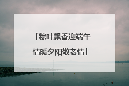 粽叶飘香迎端午 情暖夕阳敬老情