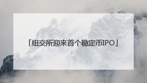纽交所迎来首个稳定币IPO