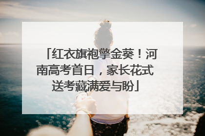 红衣旗袍擎金葵！河南高考首日，家长花式送考藏满爱与盼