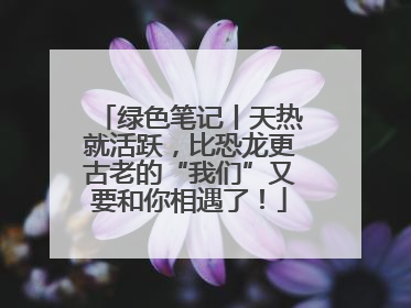 绿色笔记丨天热就活跃，比恐龙更古老的“我们”又要和你相遇了！