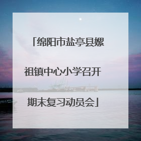 绵阳市盐亭县嫘祖镇中心小学召开期末复习动员会