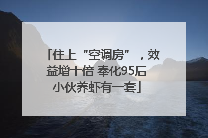 住上“空调房”，效益增十倍 奉化95后小伙养虾有一套