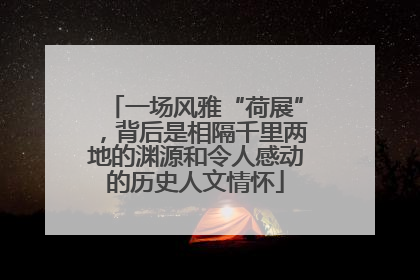 一场风雅“荷展”，背后是相隔千里两地的渊源和令人感动的历史人文情怀