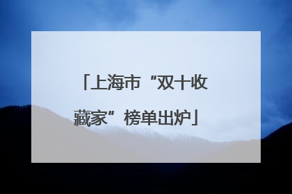 上海市“双十收藏家”榜单出炉