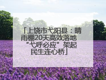 上饶市弋阳县：晴雨棚20天高效落地 “弋呼必应”架起民生连心桥