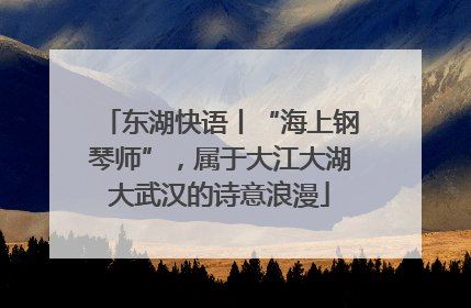 东湖快语丨“海上钢琴师”，属于大江大湖大武汉的诗意浪漫