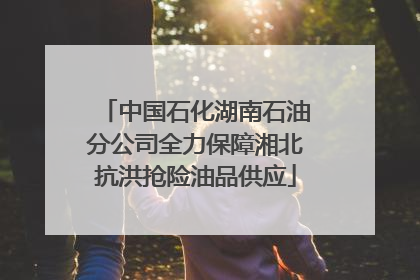 中国石化湖南石油分公司全力保障湘北抗洪抢险油品供应