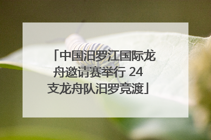 中国汨罗江国际龙舟邀请赛举行 24支龙舟队汨罗竞渡