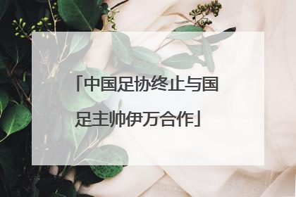 中国足协终止与国足主帅伊万合作