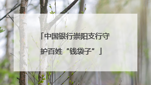 中国银行崇阳支行守护百姓“钱袋子”