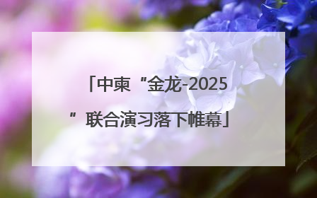 中柬“金龙-2025”联合演习落下帷幕