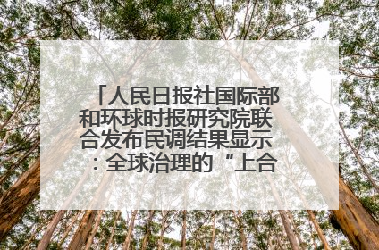 人民日报社国际部和环球时报研究院联合发布民调结果显示：全球治理的“上合贡献”获高度认可