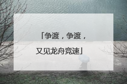 争渡，争渡，又见龙舟竞速
