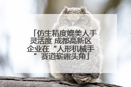 仿生精度媲美人手灵活度 成都高新区企业在“人形机械手”赛道崭露头角