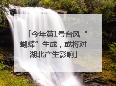 今年第1号台风“蝴蝶”生成，或将对湖北产生影响
