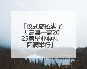 仪式感拉满了!嵩县一高2025届毕业典礼圆满举行