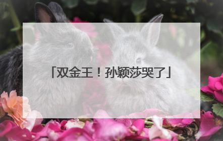双金王！孙颖莎哭了