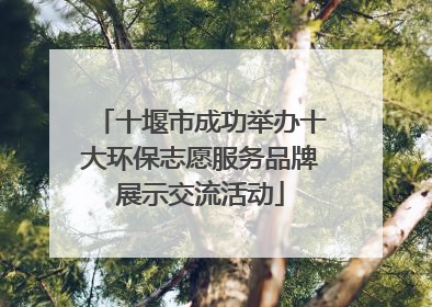 十堰市成功举办十大环保志愿服务品牌展示交流活动