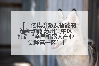 千亿集群激发智能制造新动能 苏州吴中区打造“全国机器人产业集群第一区”