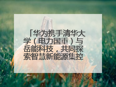 华为携手清华大学（电力国重）与岳能科技，共同探索智慧新能源集控新未来