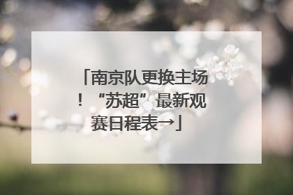 南京队更换主场！“苏超”最新观赛日程表→